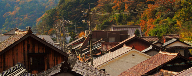 温泉津の町並み